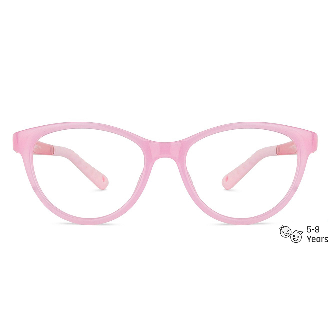 Hooper Screen Glasses Blue-Block Kids Computer Glasses: Pink Red Full Rim Cat Eye Kids  5-8 yrs  Lenskart Junior LKJ E10042CE-C2 left side
